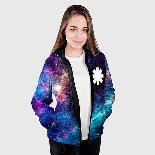 Женская куртка Red Hot Chili Peppers space rock / 3D-Черный – фото 3