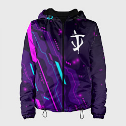 Куртка с капюшоном женская Doom neon gaming, цвет: 3D-черный