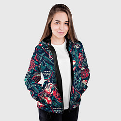 Куртка с капюшоном женская Tattoo machine, цвет: 3D-черный — фото 2