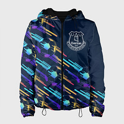 Куртка с капюшоном женская Everton градиентные мячи, цвет: 3D-черный