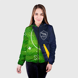 Куртка с капюшоном женская Roma football field, цвет: 3D-черный — фото 2