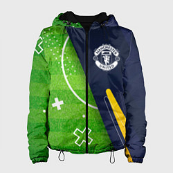 Куртка с капюшоном женская Manchester United football field, цвет: 3D-черный