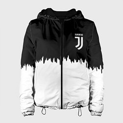 Куртка с капюшоном женская Juventus белый огонь текстура, цвет: 3D-черный