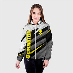 Куртка с капюшоном женская Helldivers 2: Uniform Yellow x White, цвет: 3D-белый — фото 2