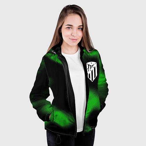 Женская куртка Atletico Madrid sport halftone / 3D-Черный – фото 3