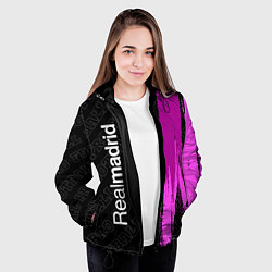 Куртка с капюшоном женская Real Madrid pro football по-вертикали, цвет: 3D-черный — фото 2