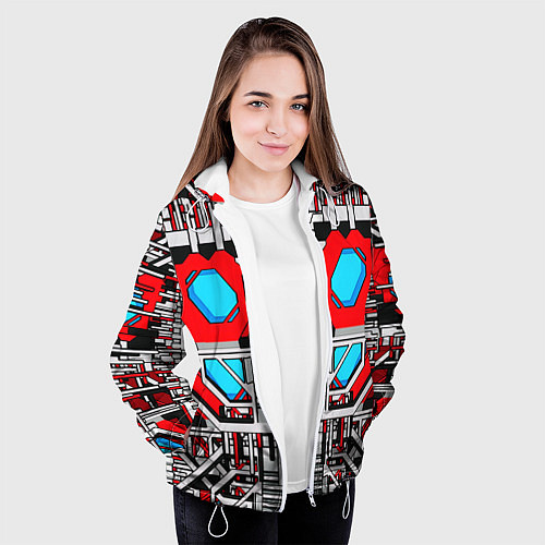 Женская куртка Броня оптимуса прайма трансформеры / 3D-Белый – фото 3