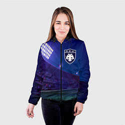 Куртка с капюшоном женская AEK Athens ночное поле, цвет: 3D-черный — фото 2
