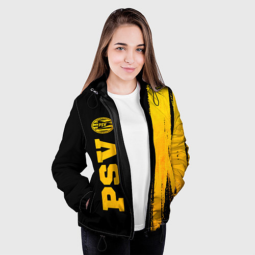 Женская куртка PSV - gold gradient по-вертикали / 3D-Черный – фото 3