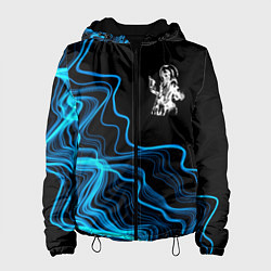Куртка с капюшоном женская Iron Maiden sound wave, цвет: 3D-черный
