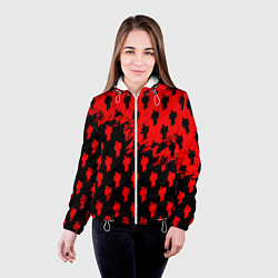 Куртка с капюшоном женская Billie Eilish pattern music steel, цвет: 3D-белый — фото 2