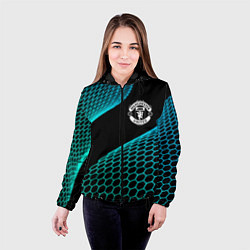 Куртка с капюшоном женская Manchester United football net, цвет: 3D-черный — фото 2