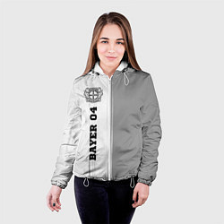 Куртка с капюшоном женская Bayer 04 sport на светлом фоне по-вертикали, цвет: 3D-белый — фото 2