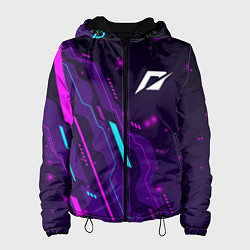 Куртка с капюшоном женская Need for Speed neon gaming, цвет: 3D-черный