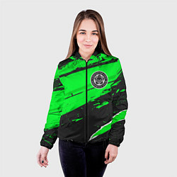 Куртка с капюшоном женская Leicester City sport green, цвет: 3D-черный — фото 2