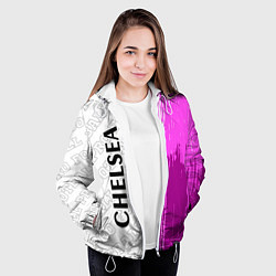 Куртка с капюшоном женская Chelsea pro football по-вертикали, цвет: 3D-белый — фото 2