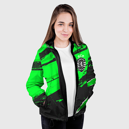 Женская куртка Sporting sport green / 3D-Черный – фото 3