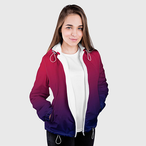Женская куртка Gradient red-blue / 3D-Белый – фото 3
