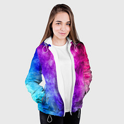 Куртка с капюшоном женская Colorful smoke, цвет: 3D-белый — фото 2