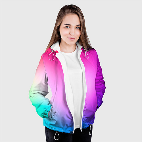 Женская куртка Colorful gradient / 3D-Белый – фото 3