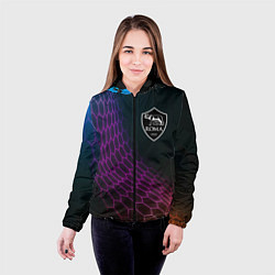 Куртка с капюшоном женская Roma футбольная сетка, цвет: 3D-черный — фото 2