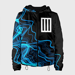 Куртка с капюшоном женская Paramore sound wave, цвет: 3D-черный