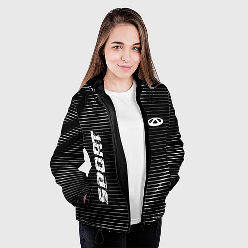 Женская куртка Chery sport metal / 3D-Черный – фото 3