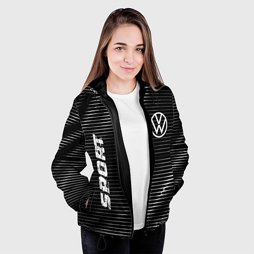 Женская куртка Volkswagen sport metal / 3D-Черный – фото 3
