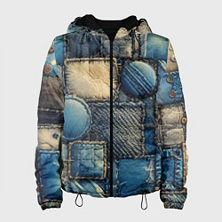 Женская куртка Denim patchwork - ai art