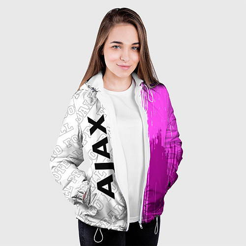 Женская куртка Ajax pro football по-вертикали / 3D-Белый – фото 3