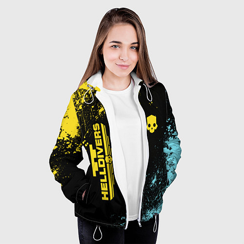 Женская куртка Helldivers 2: Skull Logo / 3D-Белый – фото 3