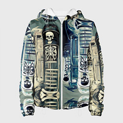 Женская куртка Психоделика с черепами