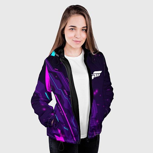 Женская куртка Forza Horizon neon gaming / 3D-Черный – фото 3