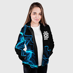 Куртка с капюшоном женская Breaking Benjamin sound wave, цвет: 3D-черный — фото 2