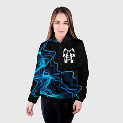 Куртка с капюшоном женская Deftones sound wave, цвет: 3D-черный — фото 2