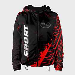 Куртка с капюшоном женская Jaguar red sport tires, цвет: 3D-черный