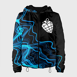 Куртка с капюшоном женская Green Day sound wave, цвет: 3D-черный