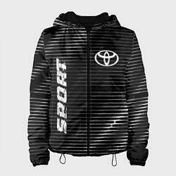 Куртка с капюшоном женская Toyota sport metal, цвет: 3D-черный