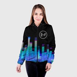Куртка с капюшоном женская Twenty One Pilots эквалайзер, цвет: 3D-черный — фото 2