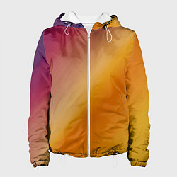 Куртка с капюшоном женская Абстракция солнечный луч, цвет: 3D-белый