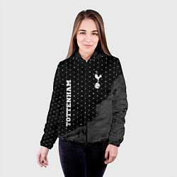 Куртка с капюшоном женская Tottenham sport на темном фоне вертикально, цвет: 3D-черный — фото 2