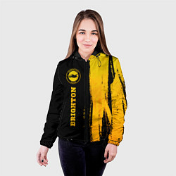 Куртка с капюшоном женская Brighton - gold gradient по-вертикали, цвет: 3D-черный — фото 2