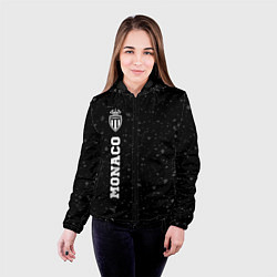 Куртка с капюшоном женская Monaco sport на темном фоне по-вертикали, цвет: 3D-черный — фото 2