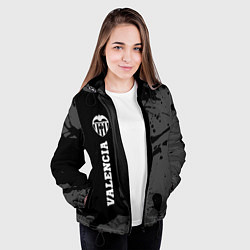 Куртка с капюшоном женская Valencia sport на темном фоне по-вертикали, цвет: 3D-черный — фото 2