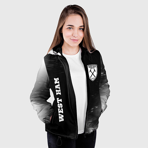 Женская куртка West Ham sport на темном фоне вертикально / 3D-Черный – фото 3