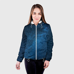 Куртка с капюшоном женская Космическая вселенная млечный путь, цвет: 3D-белый — фото 2