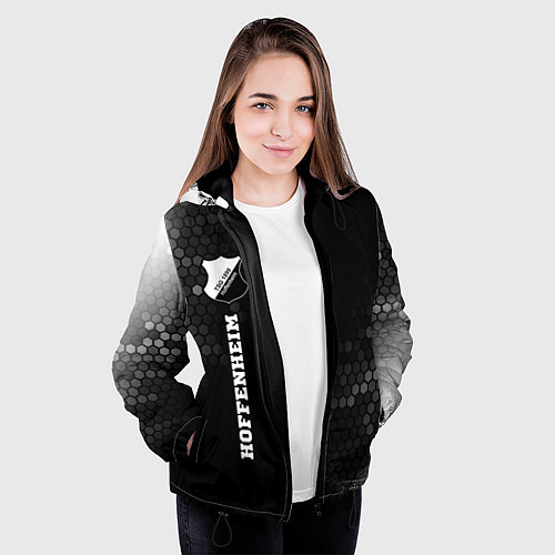 Женская куртка Hoffenheim sport на темном фоне по-вертикали / 3D-Черный – фото 3