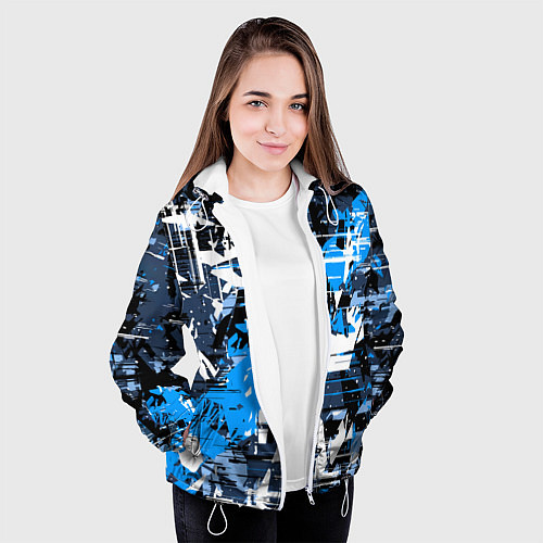 Женская куртка Extreme glitch / 3D-Белый – фото 3