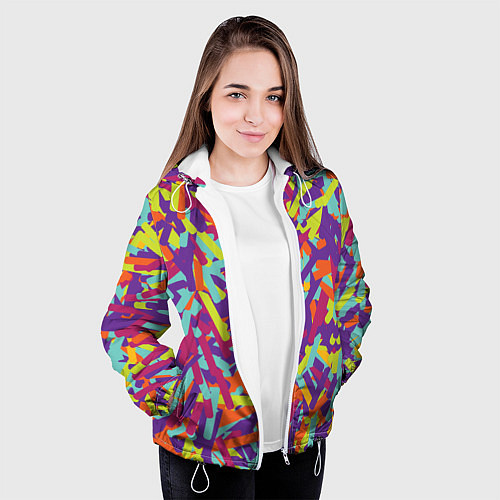 Женская куртка Конфитти / 3D-Белый – фото 3
