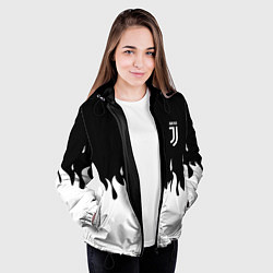 Куртка с капюшоном женская Juventus fire, цвет: 3D-черный — фото 2